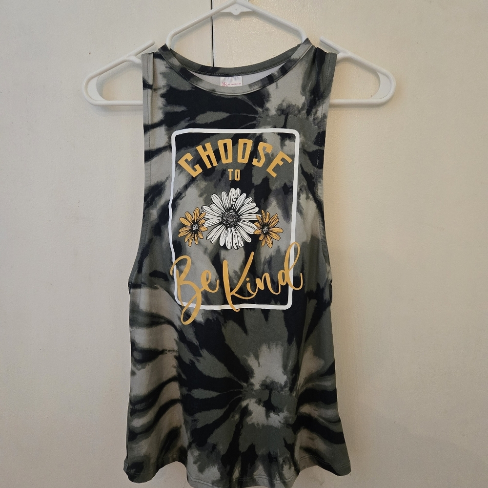 Nwot Tie dye Sunflower Tank Top